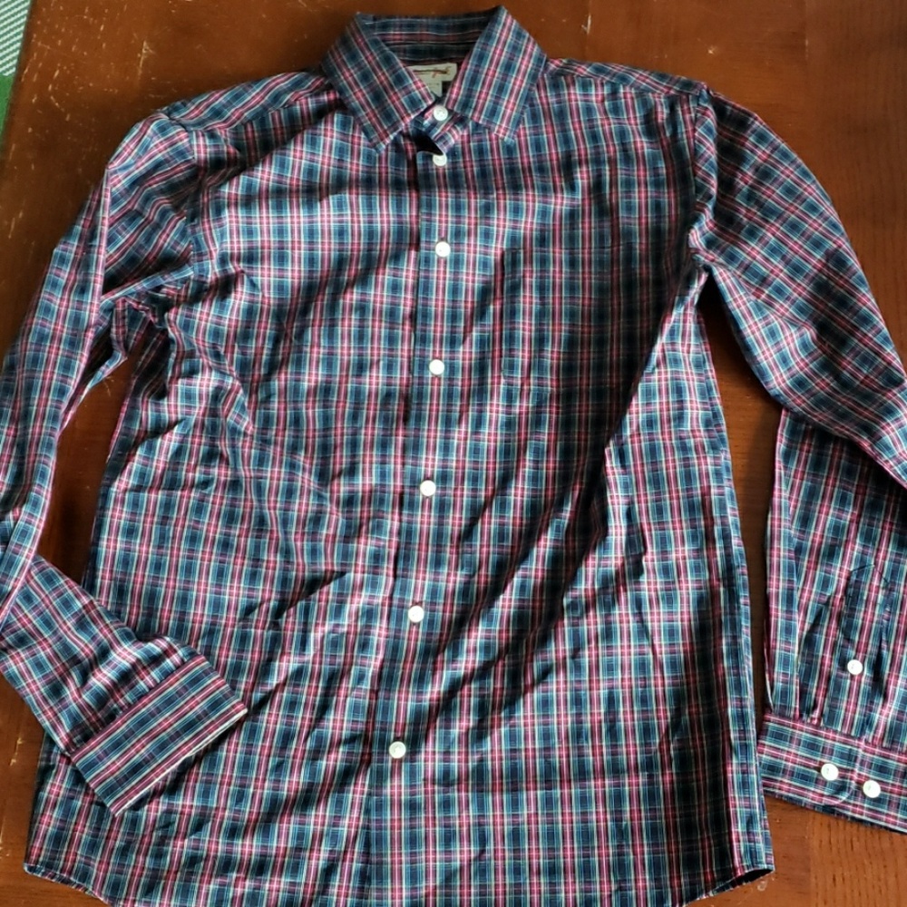 Boys button down plaid shirt